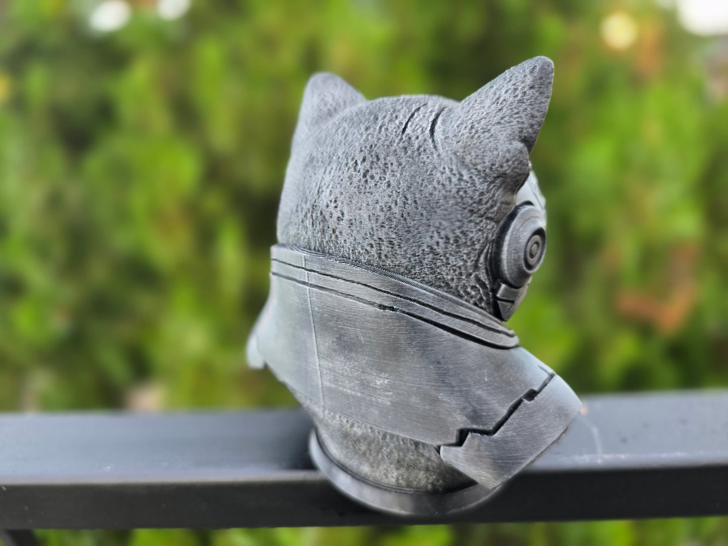 Cyberpunk Exotic Shorthair Cat Bust