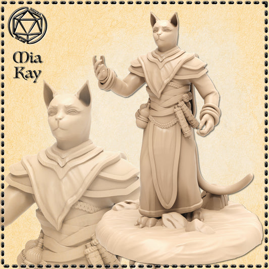 Dungeons & Dragons Catfolk Cleric Miniature