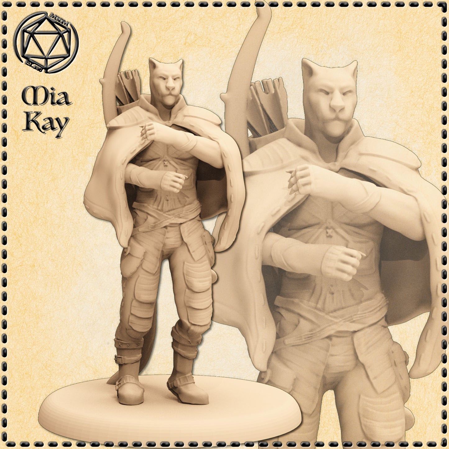 Dungeons & Dragons Catfolk Ranger Miniature