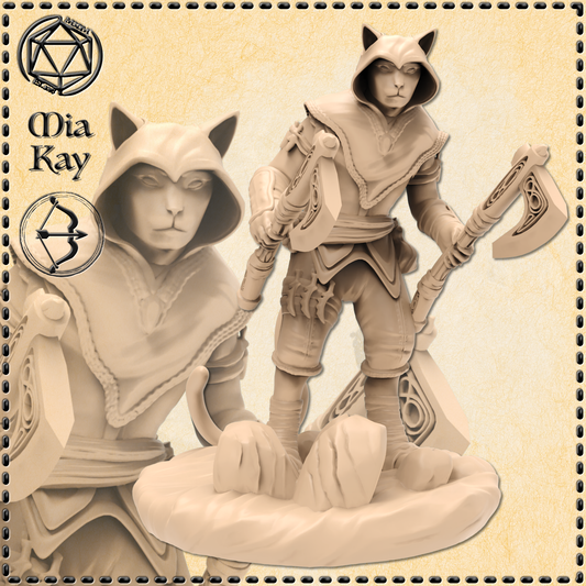 Dungeons & Dragons Catfolk Rogue Miniature