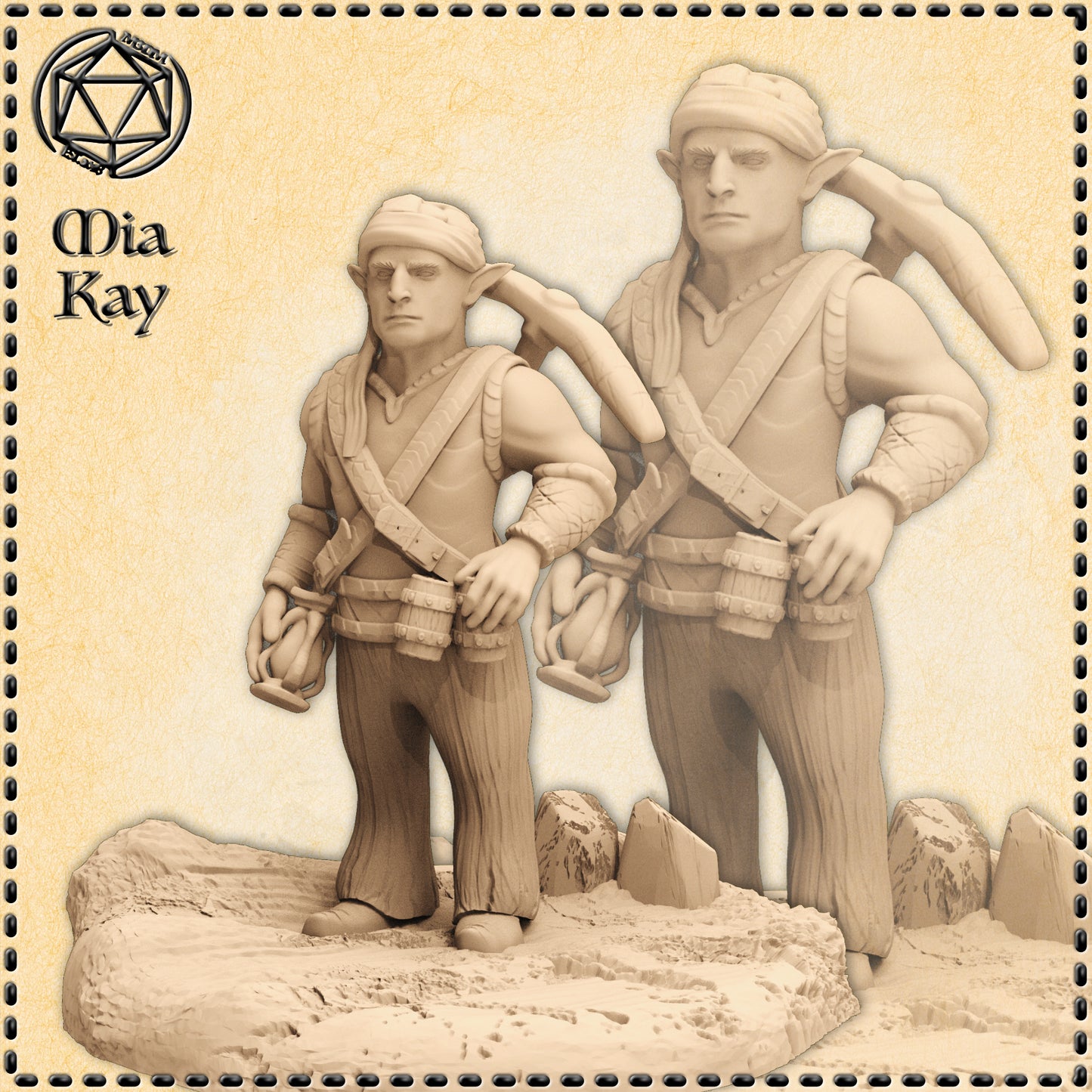 Dungeons & Dragons Cave Gnome Miner Miniature