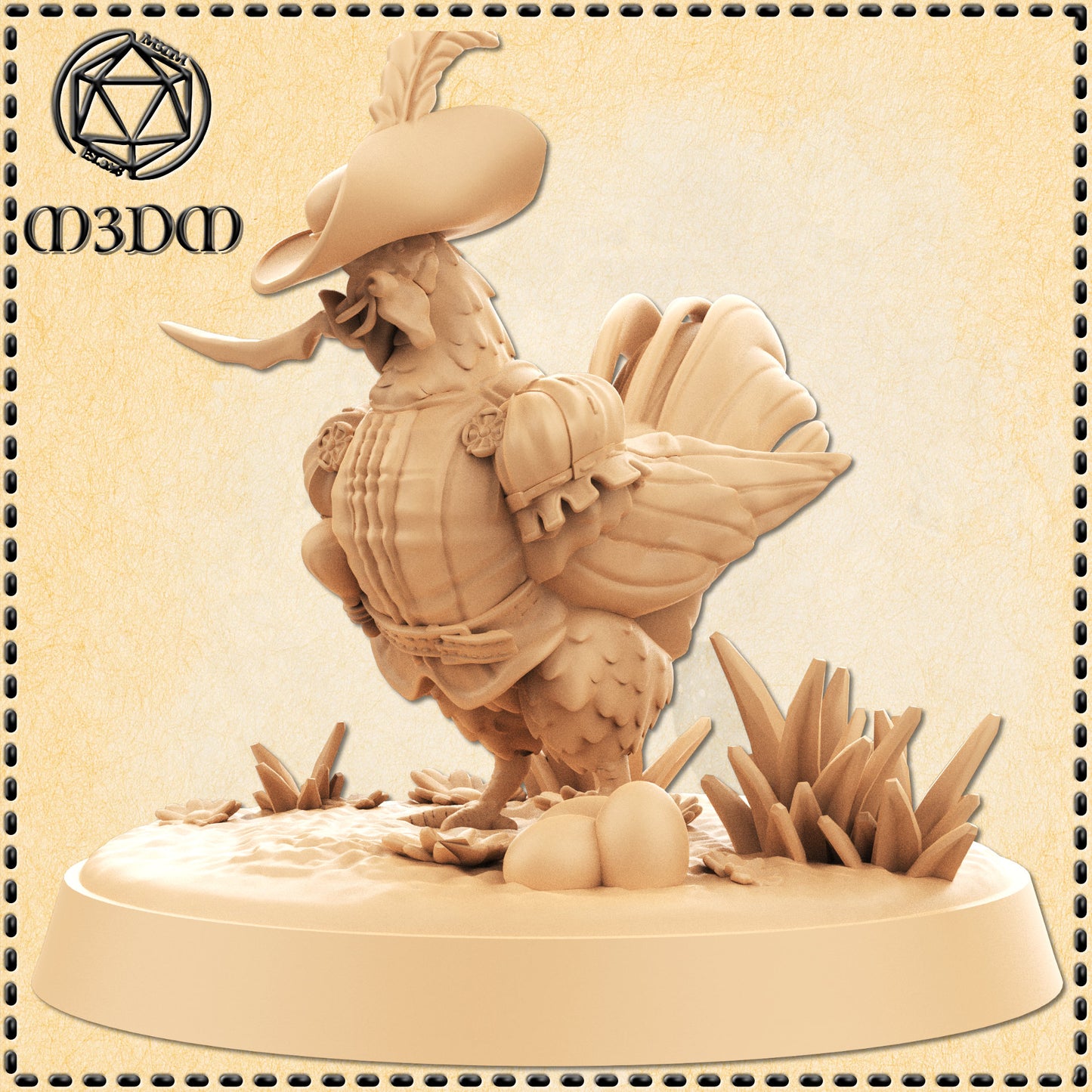 Dungeons & Dragons Chicken Musketeer Miniature