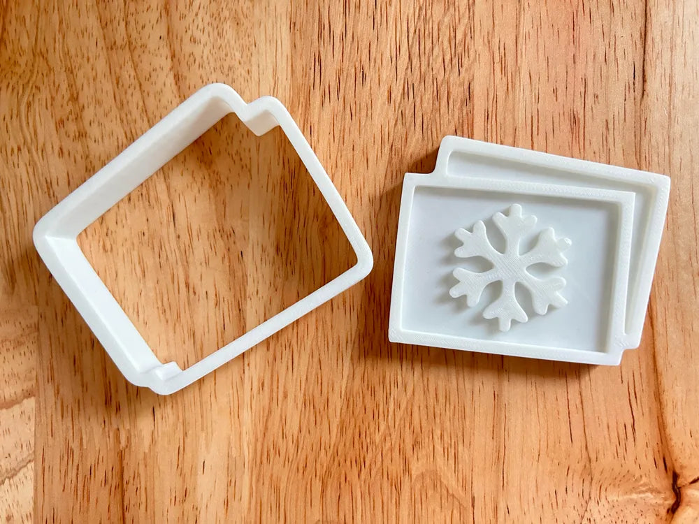 Christmas Postcard Snowflake Cookie Cutter