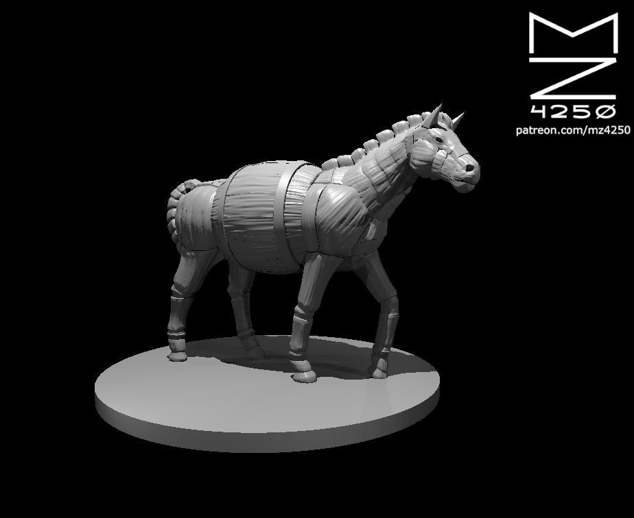 Dungeons & Dragons Clockwork Wooden Pony Miniature