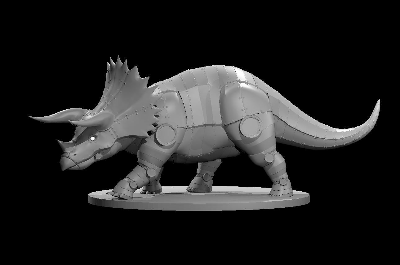 Dungeons & Dragons Clockwork Triceratops Miniature
