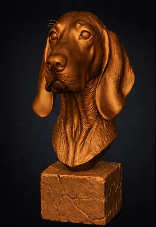 Coonhound Bust