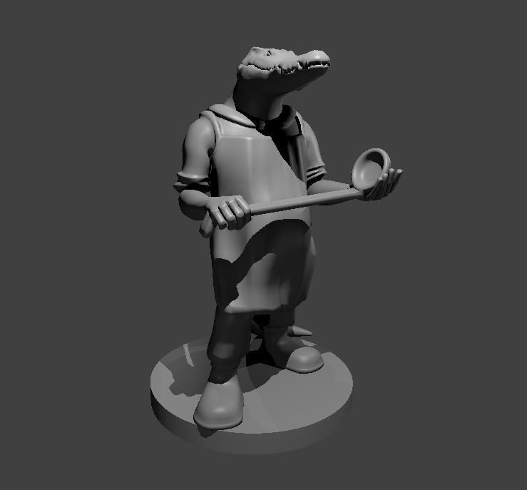 Dungeons & Dragons Croc Folk Cook Miniature