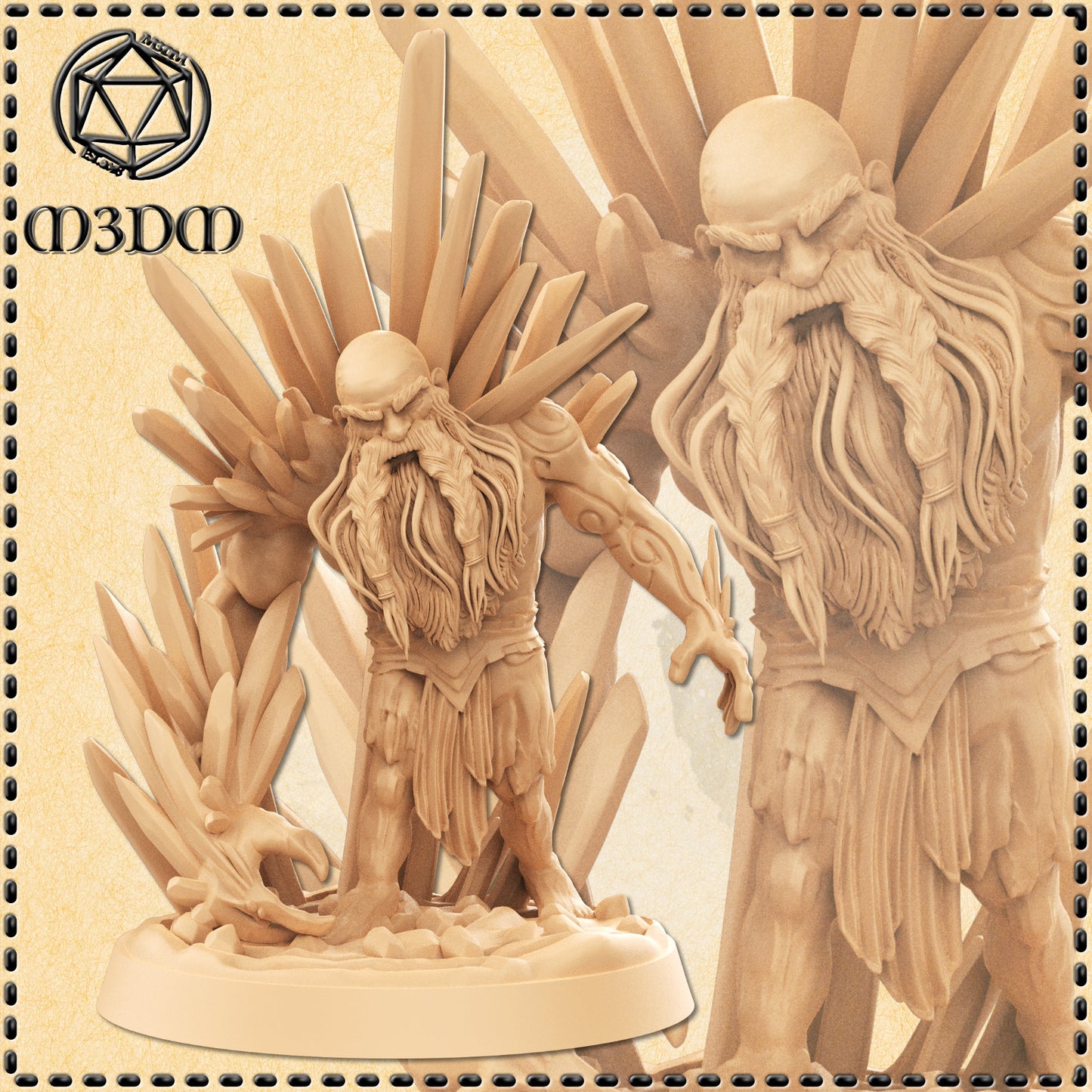 Dungeons & Dragons Crystalized Dwarf Miniature