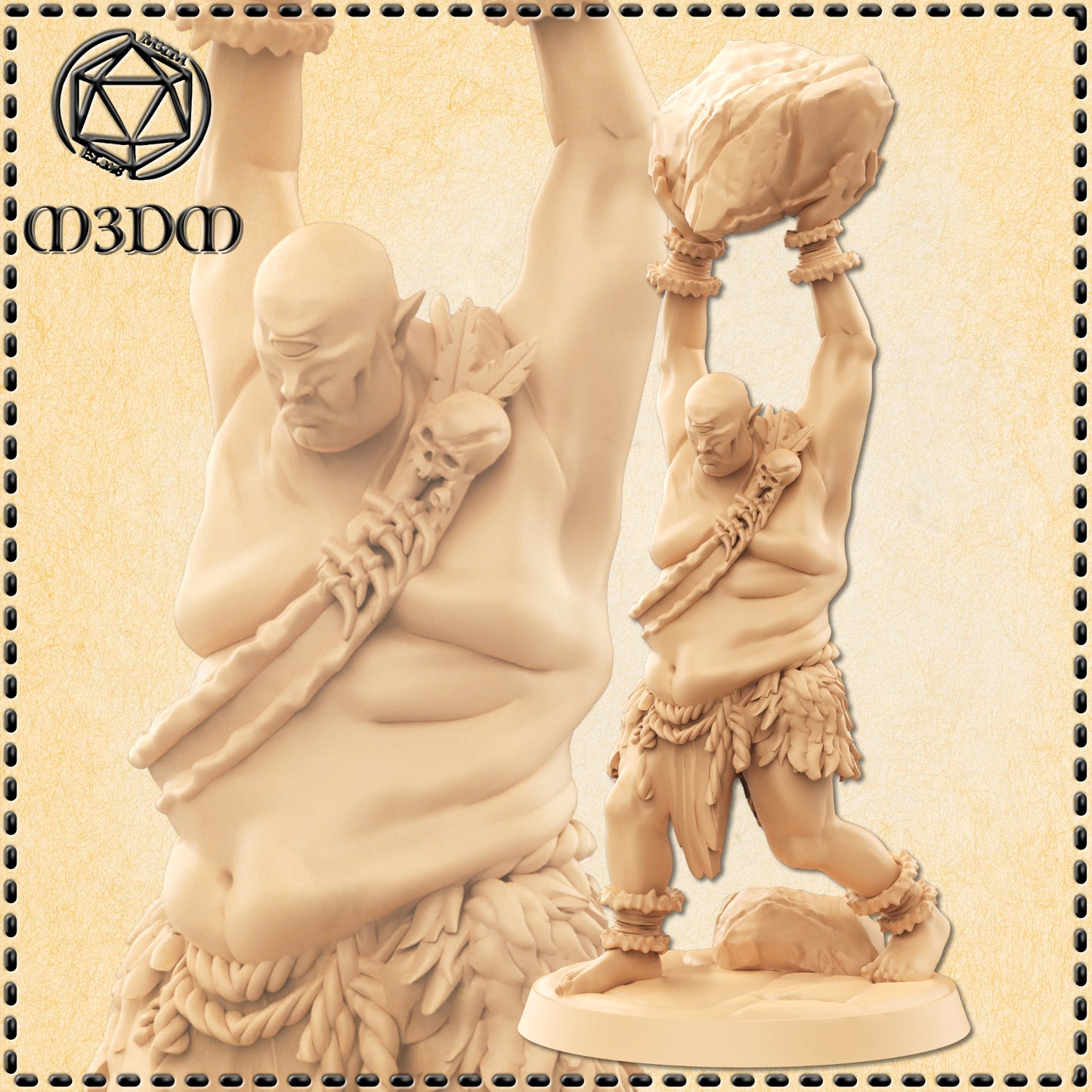 Dungeons & Dragons Cyclops Throwing Boulder Miniature