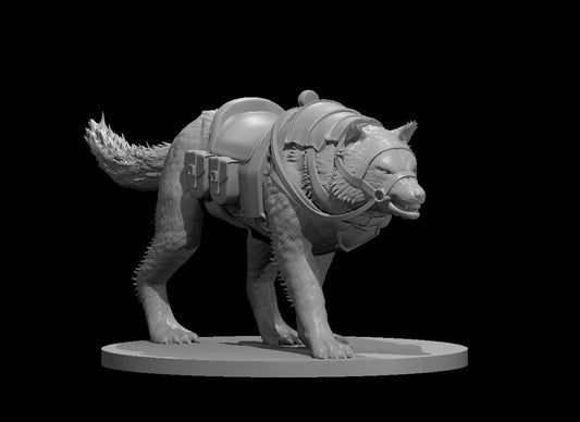 Dungeons & Dragons Dire Wolf mount Miniature