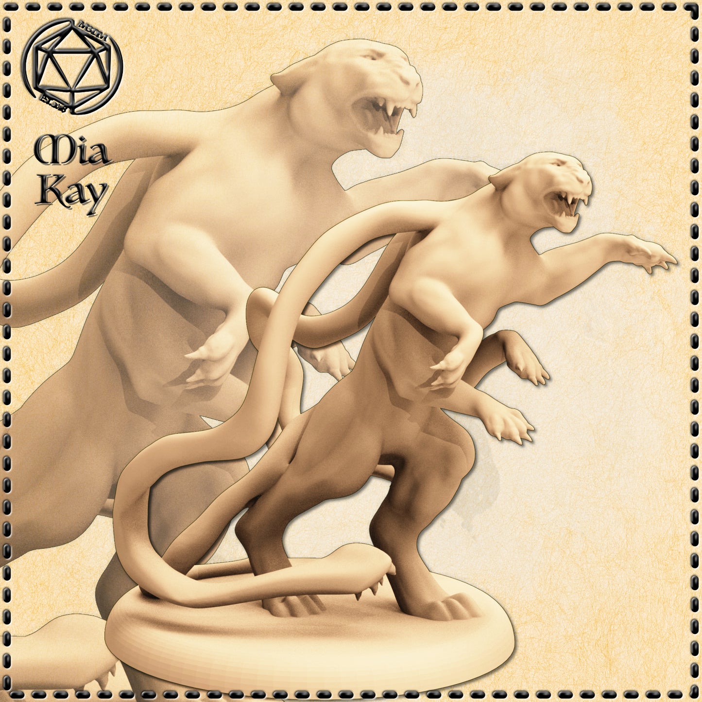 Dungeons & Dragons Displacer Beast Miniature