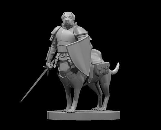 Dungeons & Dragons Dogtaur Fighter Miniature