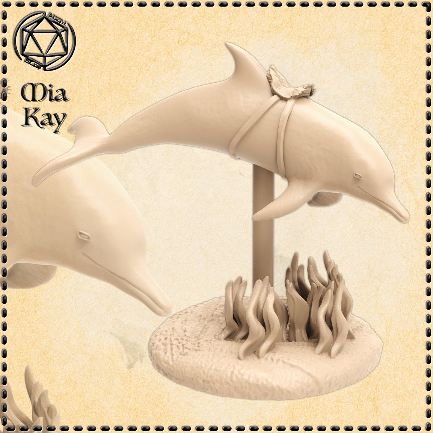 Dungeons & Dragons Dolphin with Mount Miniature