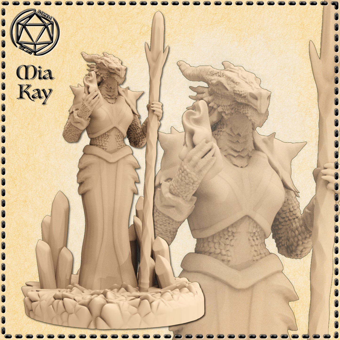 Dungeons & Dragons Dragonborn Enchantress Miniature