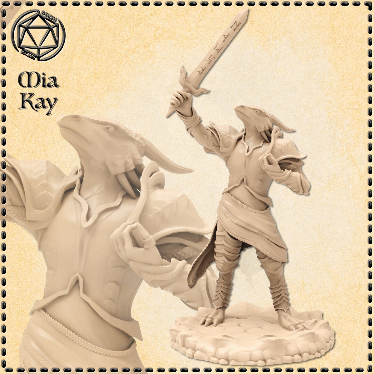 Dungeons & Dragons Dragonborn Paladin Miniature