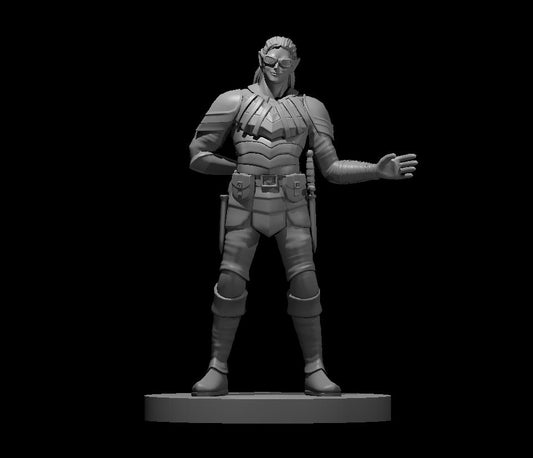 Dungeons & Dragons Drow Rogue with Goggles Miniature