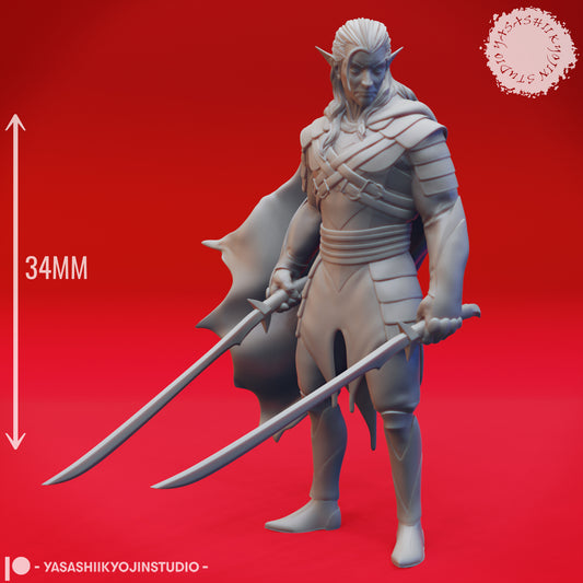 Dungeons & Dragons Male Drow Miniature