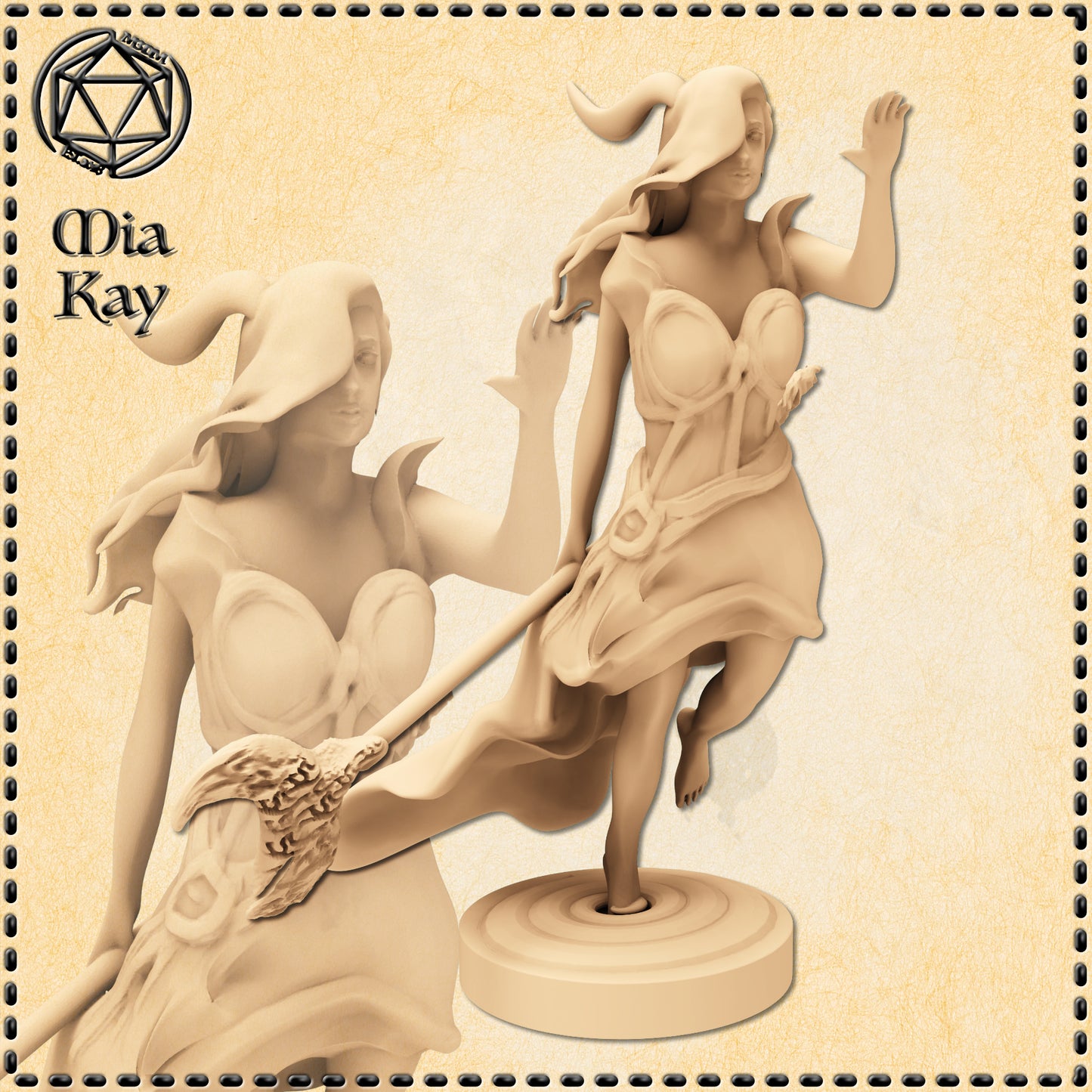 Dungeons & Dragons Human Female Druid Miniature