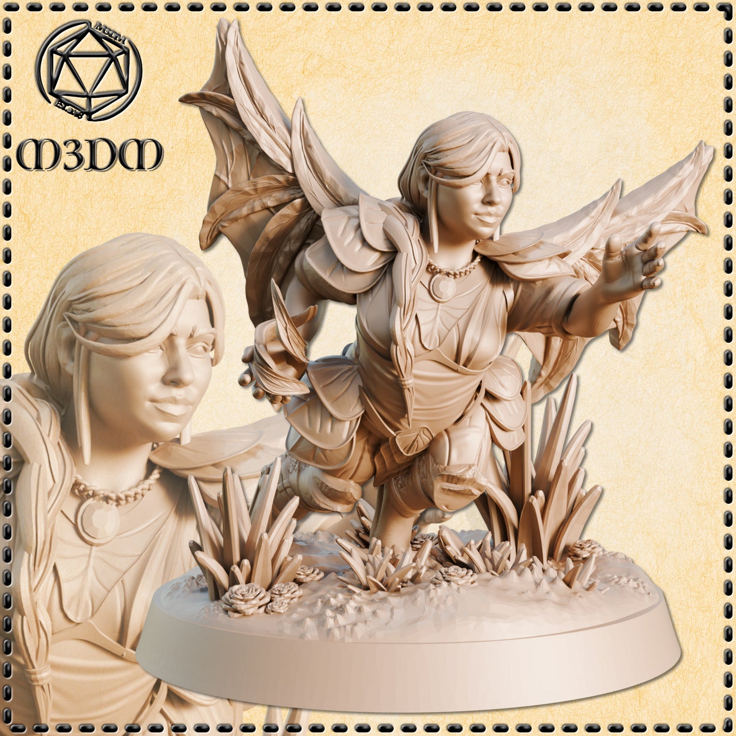 Dungeons & Dragons Dwarf Druid Miniature