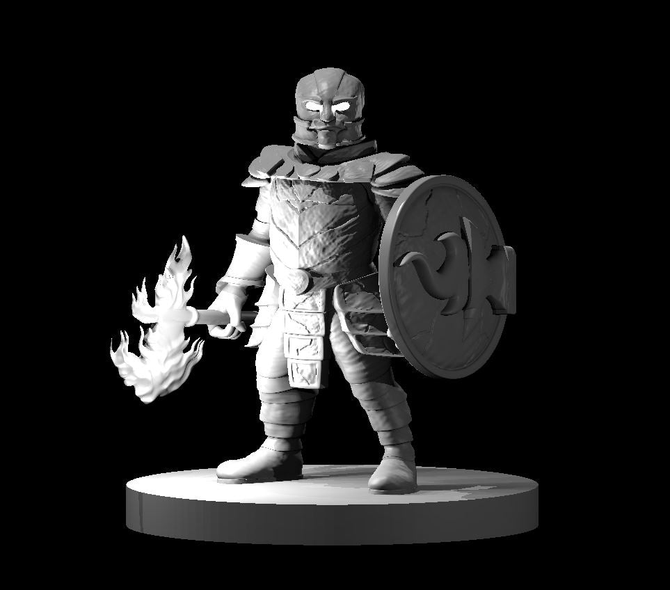 Dungeons & Dragons Dwarf Fighter Magma Armor Miniature