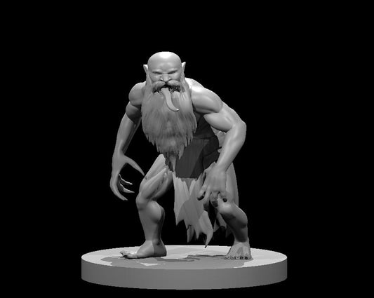 Dungeons & Dragons Dwarf Ghoul Miniature