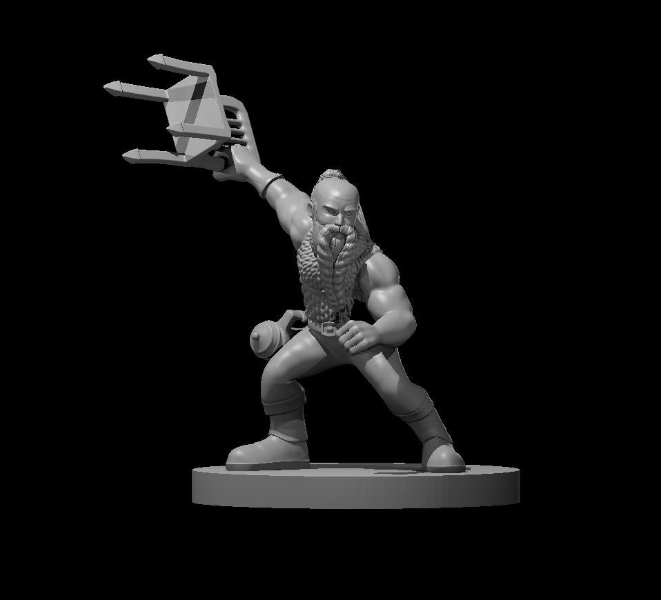 Dungeons & Dragons Dwarf Improvised Weapon Fighter Miniature