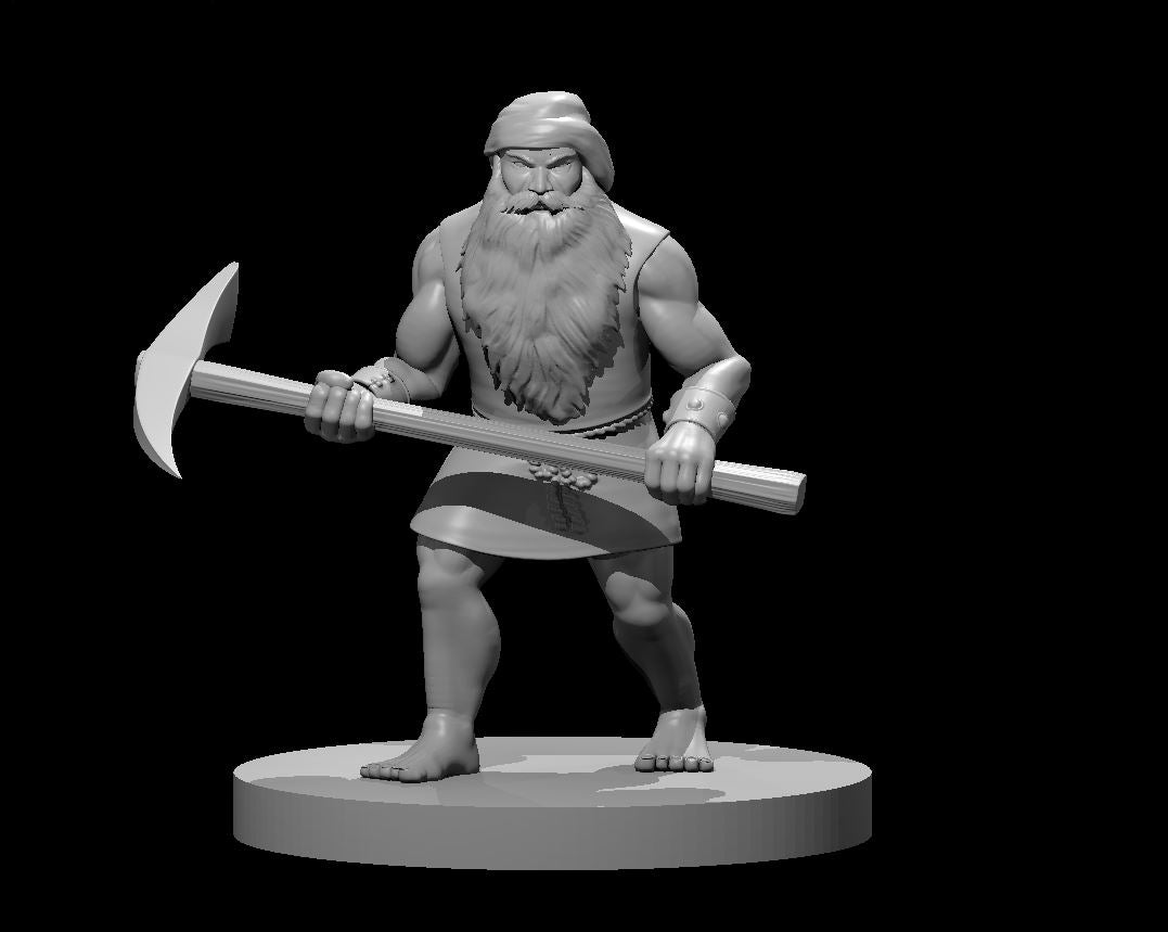 Dungeons & Dragons Dwarf Miner Miniature