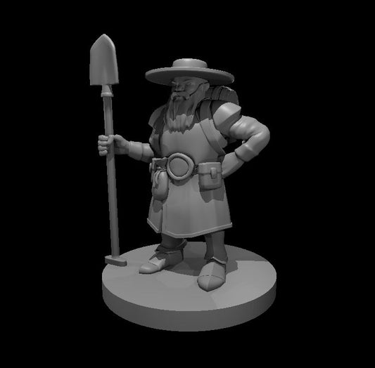 Dungeons & Dragons Dwarven Male Grave Cleric Miniature
