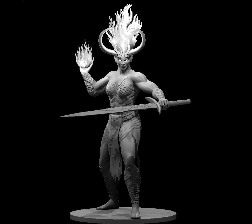 Dungeons & Dragons Efreeti Female Miniature