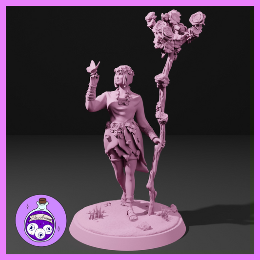 Dungeons & Dragons Eladrin Elf Druid Female Spring Miniature