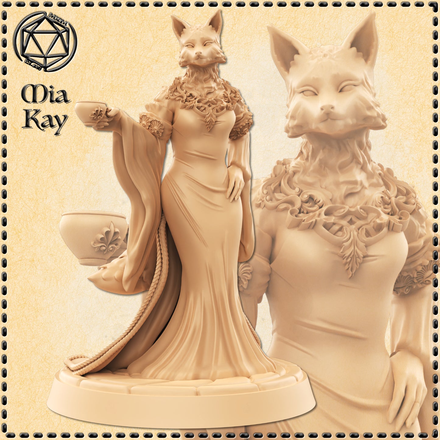 Dungeons & Dragons Elegant Foxfolk Noble Miniature