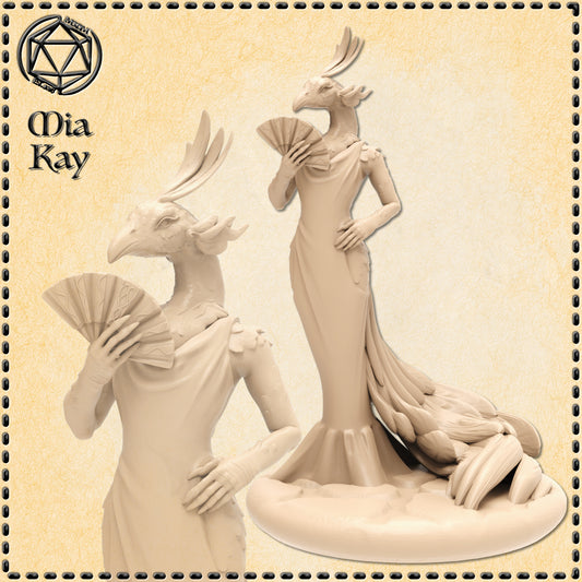 Dungeons & Dragons Elegant Peacock Birdfolk Miniature