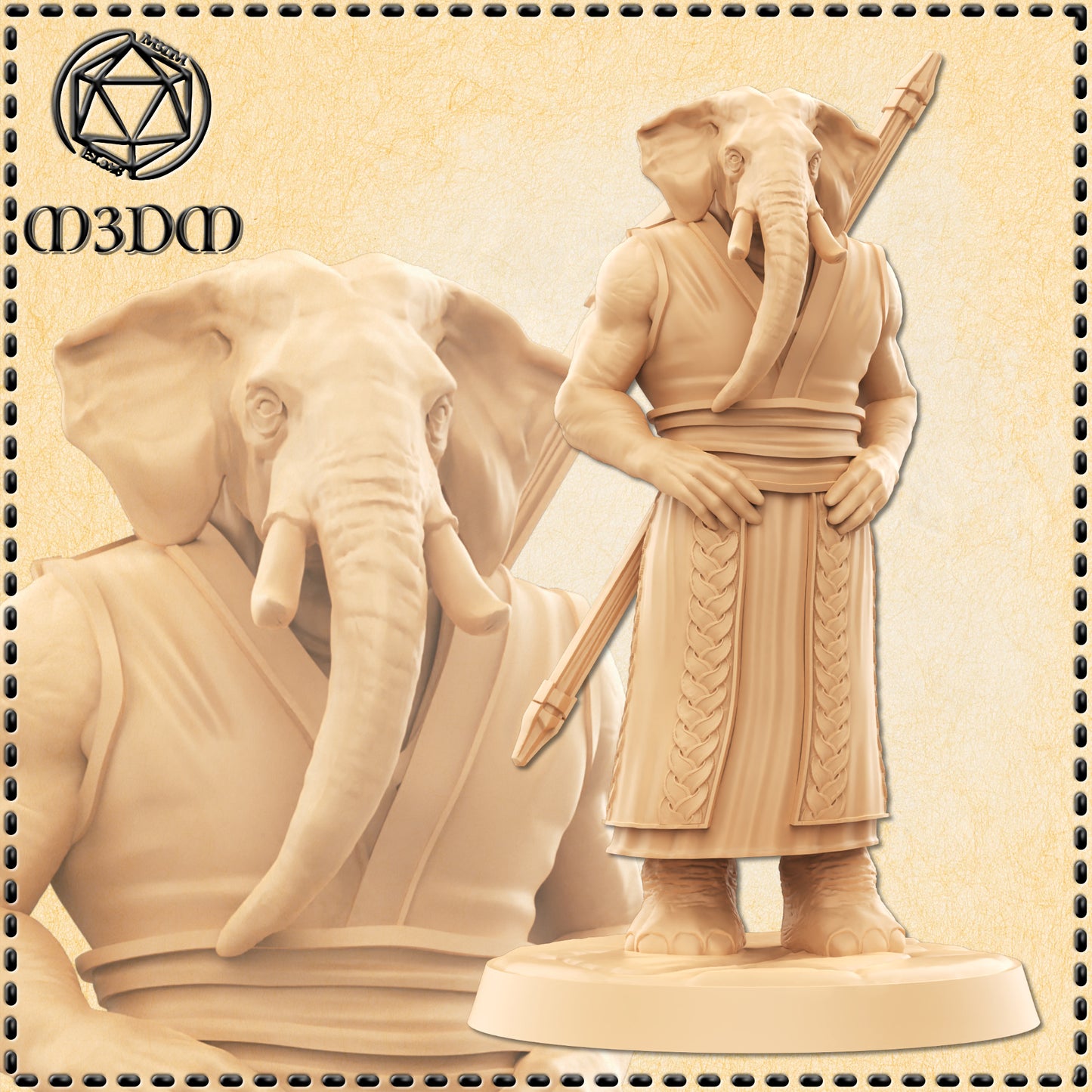 Dungeons & Dragons Elephantfolk Monk Miniature