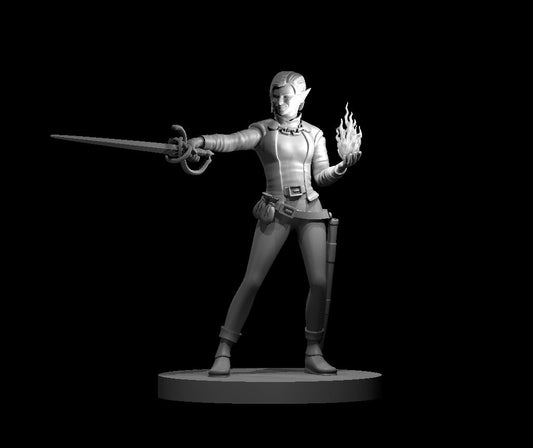 Dungeons & Dragons Elf Female Fey Hexblade Warlock Miniature