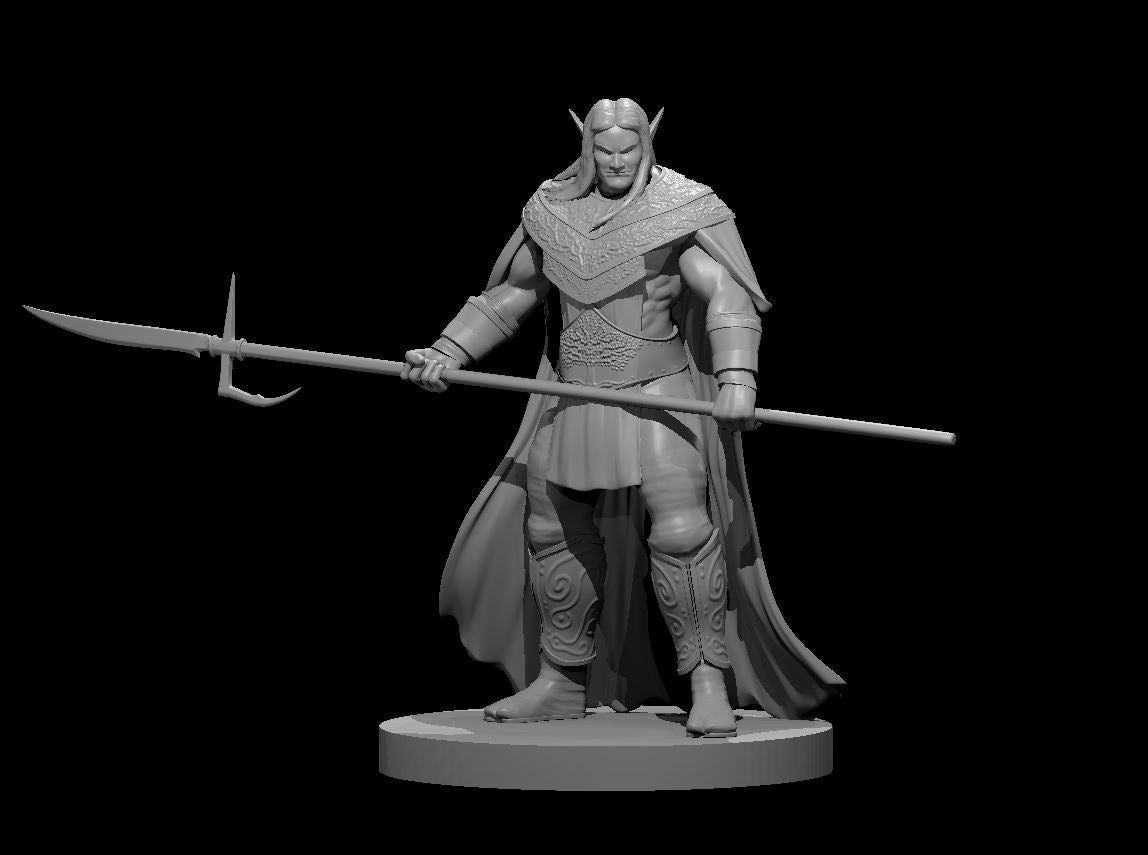 Dungeons & Dragons Elf Male Barbarian Miniature