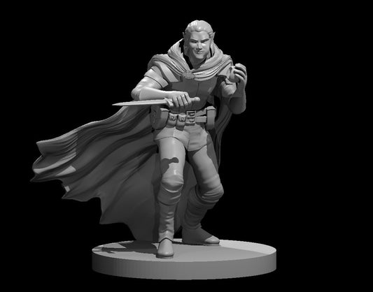 Dungeons & Dragons Elf Male Rogue snacking Miniature