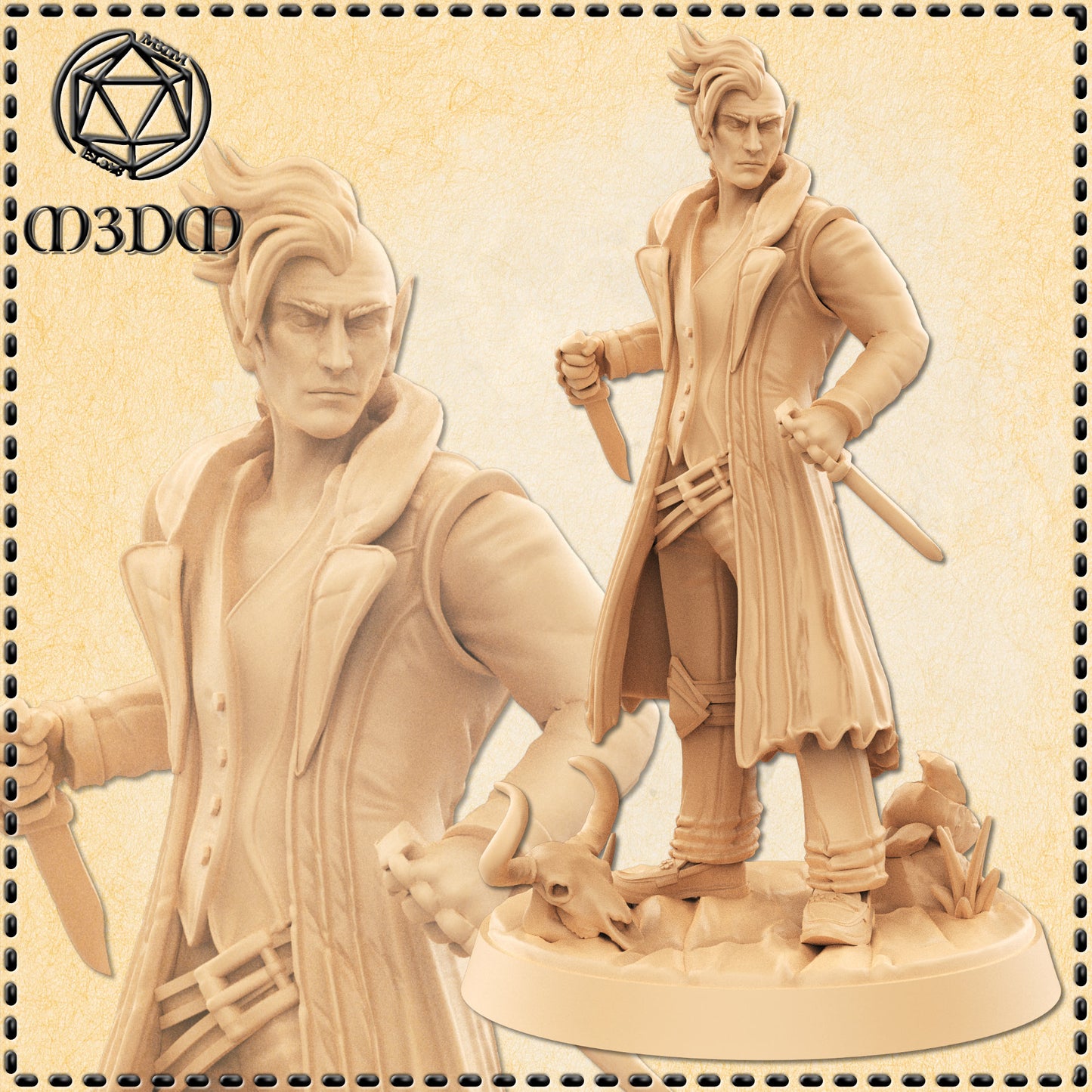 Dungeons & Dragons Male Elf Raider Miniature