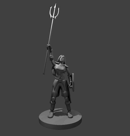 Dungeons & Dragons Elven Female Cleric of Tempest Miniature