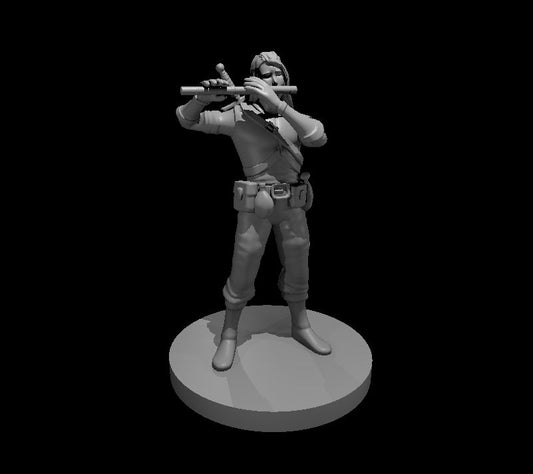 Dungeons & Dragons Elven Male Bard with Flute Miniature