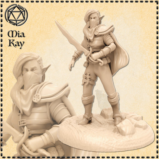 Dungeons & Dragons Female Elf Rogue Miniature
