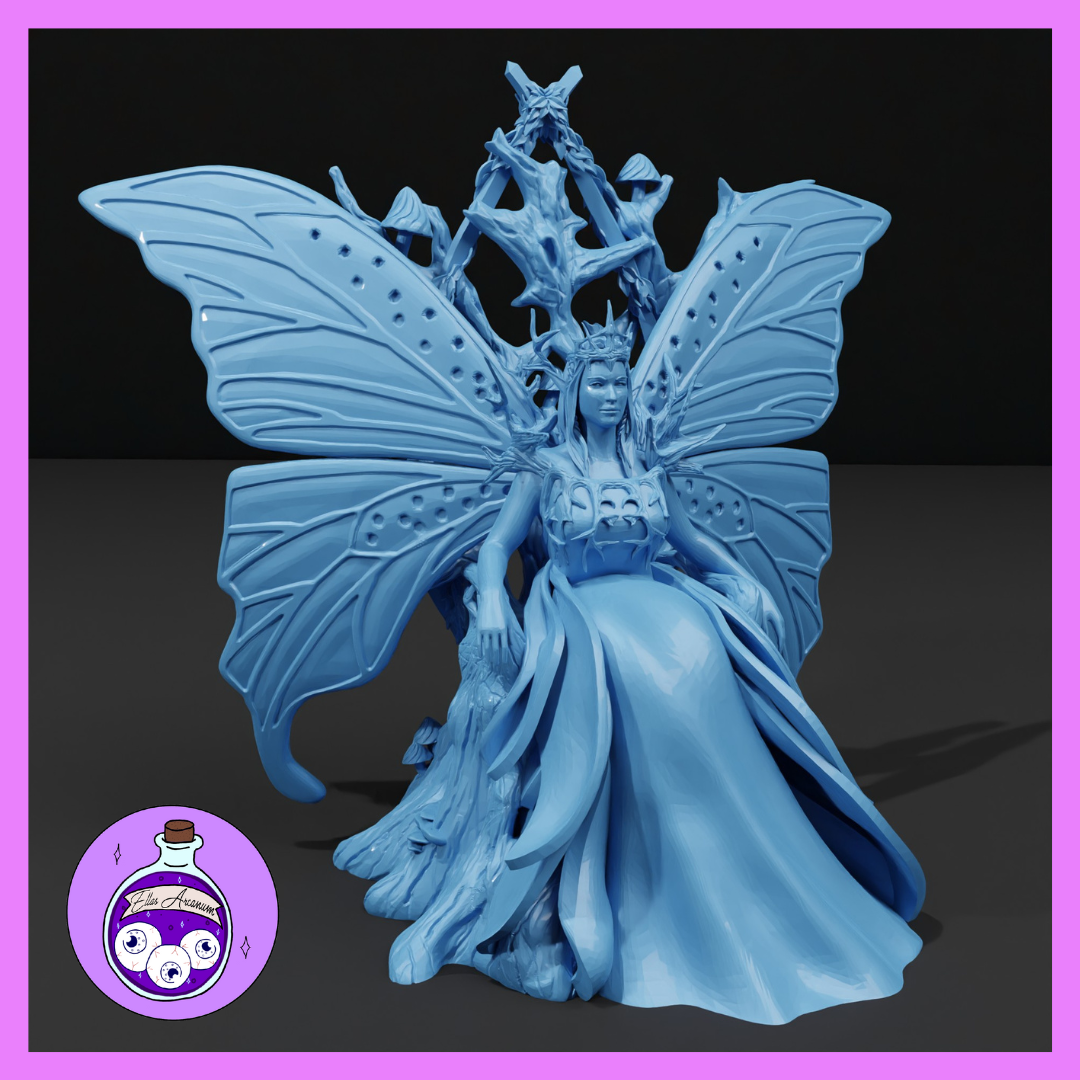 Dungeons & Dragons Fairy Queen in Throne Miniature