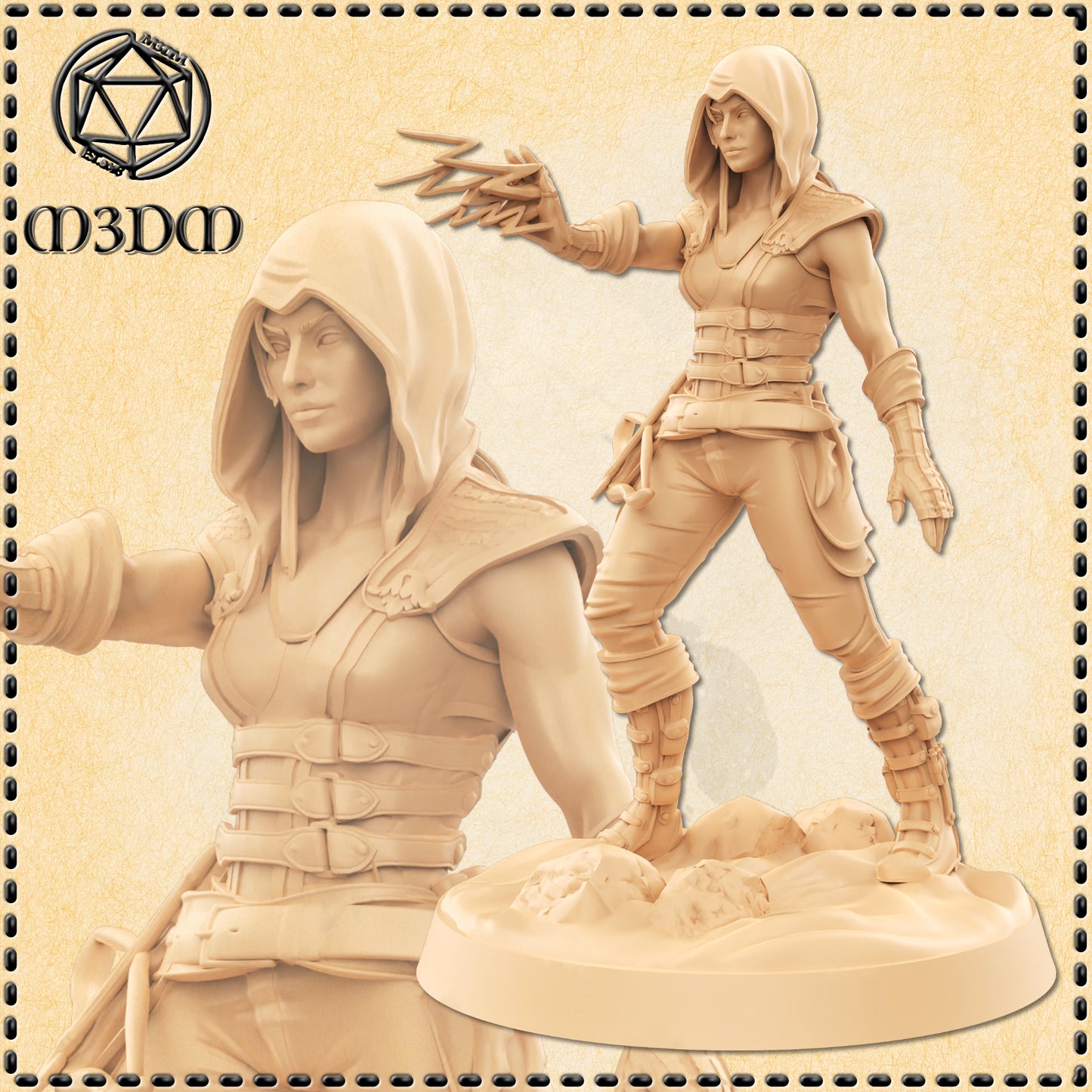 Dungeons & Dragons Female Arcane Trickster Rogue Miniature