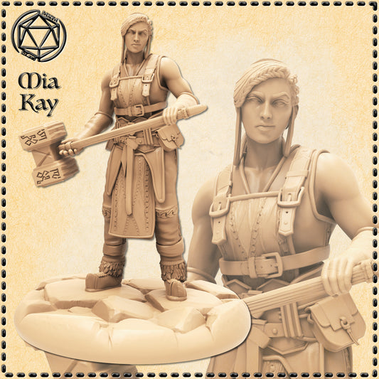 Dungeons & Dragons Female Blacksmith Miniature