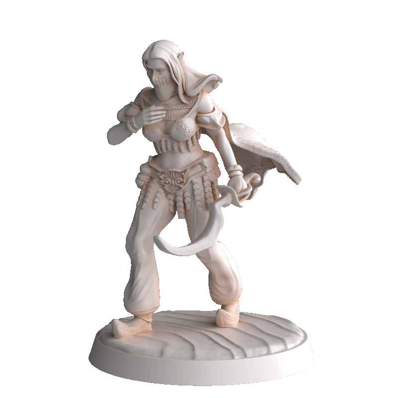 Dungeons & Dragons Female Desert Half-Elf Miniature