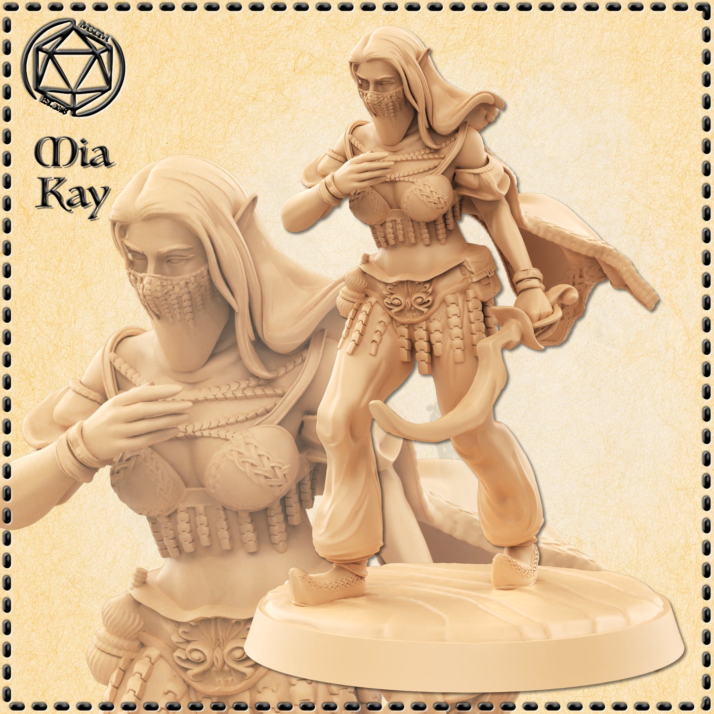 Dungeons & Dragons Female Desert Half-Elf Miniature