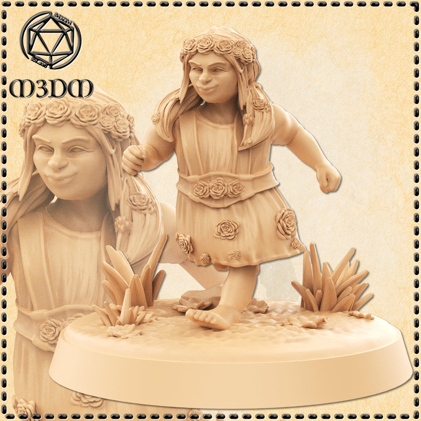 Dungeons & Dragons Female Dwarf Child Miniature