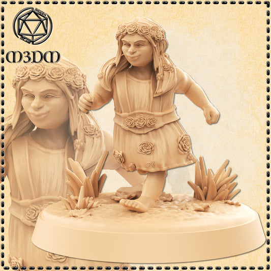 Dungeons & Dragons Female Dwarf Child Miniature
