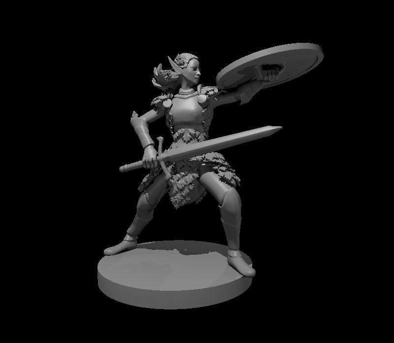 Dungeons & Dragons Female Eladrin Fighter Shield Bash Miniature