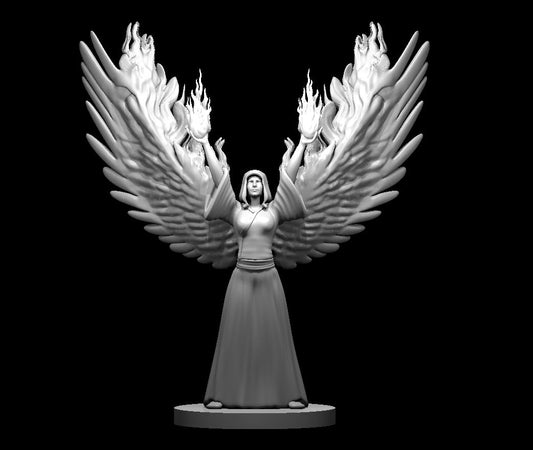 Dungeons & Dragons Female Human Fire Sorceress Miniature