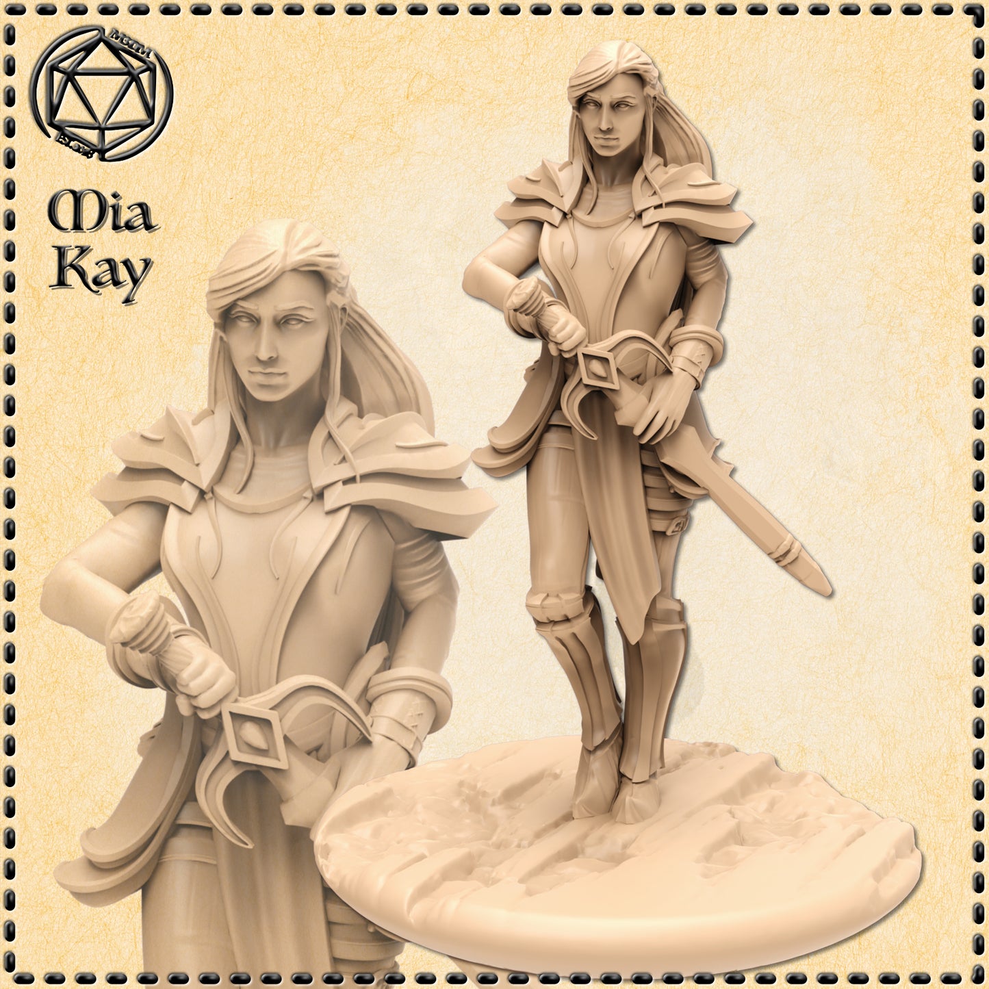 Dungeons & Dragons Female Human Paladin Miniature